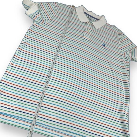 Brooks Brothers Polo Shirt Mens Size Extra Large XL Striped Slim‎ Fit - Picture 8 of 8